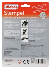 stieber® Selbstsetz-Stempel, 18x47 mm für bis zu 4 Textzeilen in 2 Schriftgrößen