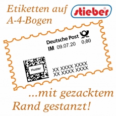 stieber® Gezackte Etiketten für Internetmarke