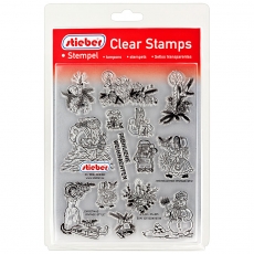 stieber® Clear Stamp Set Weihnachten Vintage-Stil - Christmas Vintage-Style