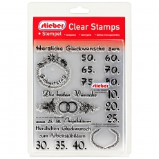 stieber® Clear Stamp Set Jubiläen mit Jahreszahlen - Jubilees with Year Numbers