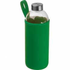 Trinkflasche mit Neoprensleeve 1000 ml, grün