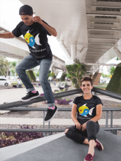 Club Las Piranjas® Damen Reiseleiter-Shirt klassisch, schwarz SUPIMA®