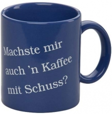 Club Las Piranjas® Keramiktasse Schuss, blau