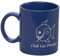 Club Las Piranjas® Keramiktasse Schuss, blau