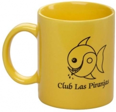 Club Las Piranjas® Keramiktasse Stress, gelb
