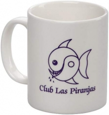 Club Las Piranjas® Keramiktasse BIGGI, weiß