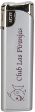 Club Las Piranjas® Autom. Feuerzeug, silber, wiederbef.