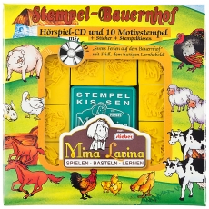Mina Lavina Stempelset mit Hörspiel-CD Folge 1 Bauernhof