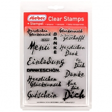 stieber® Clear Stamp Set TEXTE 1 - German Texts 1