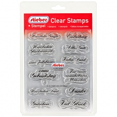 stieber® Clear Stamp Set TEXTE 2 - German Texts 2