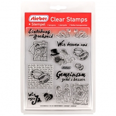stieber® Clear Stamp Set Hochzeit - Wedding