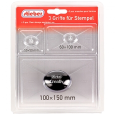 stieber® Clear Stamp Griffe 3 Stück-Packung / in 3 Größen universell CSG03