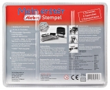 *Beschreibung beachten!* stieber® Mein erster-Stempelset zum Selbersetzen, 5 Zeilen: 6 Typensätze, 2 Kissen, Stempelunterlage