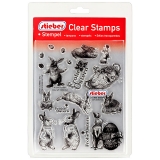 stieber® Clear Stamp Set Ostern Scribble-Stil - Easter Scribble-Style