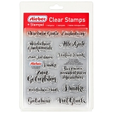 stieber® Clear Stamp Set Texte 03 Kalligrafisch - German Texts 03 Calligraphic