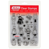 stieber® Clear Stamp Set Räuchermännle und Nussknacker - Trad. German Christmas Theme