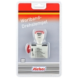 stieber® Wortband-Drehstempel 12 Texte in einem Stempel KOPIE - BEZAHLT - EINSCHREIBEN - Gefällt mir und weitere