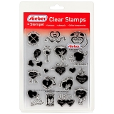 stieber® Clear Stamp Set mit Herz gesagt - German Heart Puns