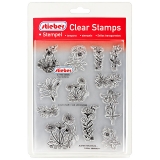stieber® Clear Stamp Set Blumen Verzierung - Floral Ornament