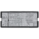 stieber® Stempel zum Selbersetzen, 5 Zeilen: 6 Typensätze, 2 Kissen, Stempelunterlage