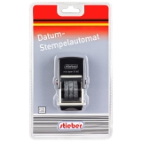 stieber® mini dater S-300 Mini Datumstempel Tag.Monat (deutsch, abgekürzt).Jahr, 12 Jahre gültig, Bügelfarbe dunkelblau (gültig bis 2029), Kissen schwarz ölfrei getränkt