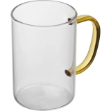 Teeglas »Classic« mit bernsteinfarbenem Henkel, Borosilikatglas