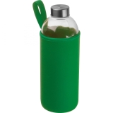 Trinkflasche mit Neoprensleeve 1000 ml, grün