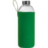 Trinkflasche mit Neoprensleeve 1000 ml, grün