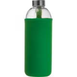 Trinkflasche mit Neoprensleeve 1000 ml, grün