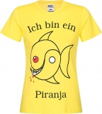 Club Las Piranjas® Damen T-Shirt Gäste klassisch, gelb