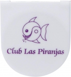 Club Las Piranjas® Taschenspiegel 6,2×7×0,7 cm, weiß